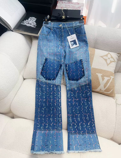 Chanel 23A colourful Flare jeans