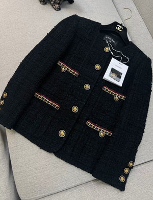 Chanel 21 Black Tweed Jacket