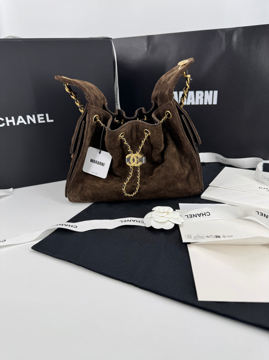 Chanel 25 bag small suede brand new