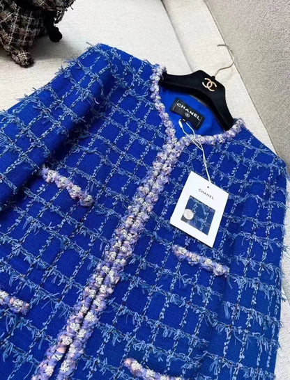 Chanel 23C Blue Tweed Jacket