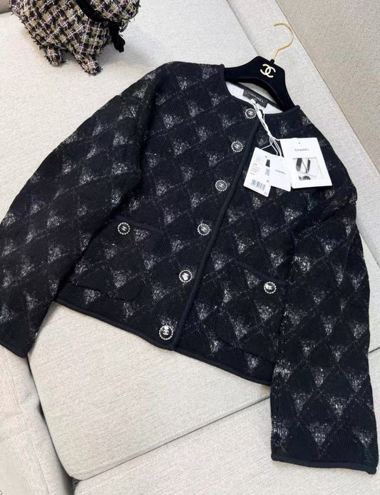 Chanel 21B Black & Gray Jacket