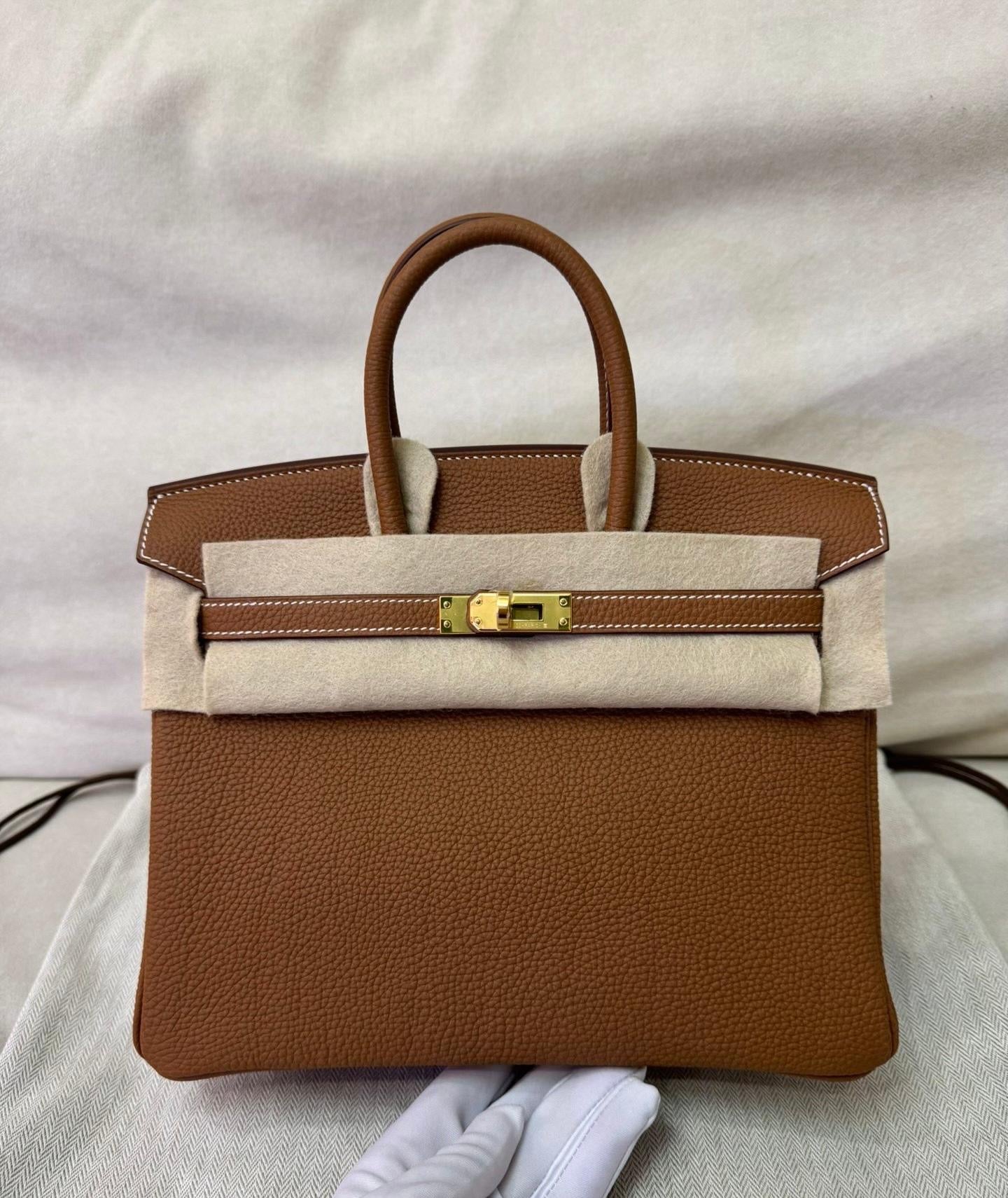 Hermès Birkin 25 Gold Togo Leather Gold Hardware