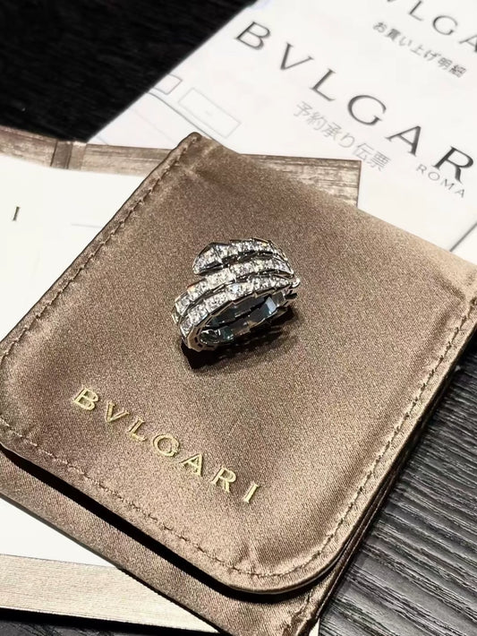 Bvlgari Serpenti white gold ring