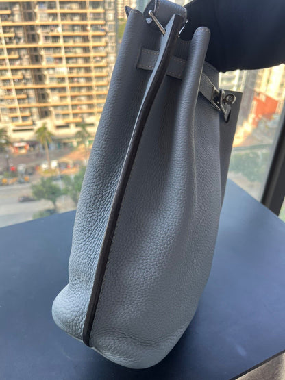 Hermès so Kelly 22 Bleu Lin togo leather palladium hardware