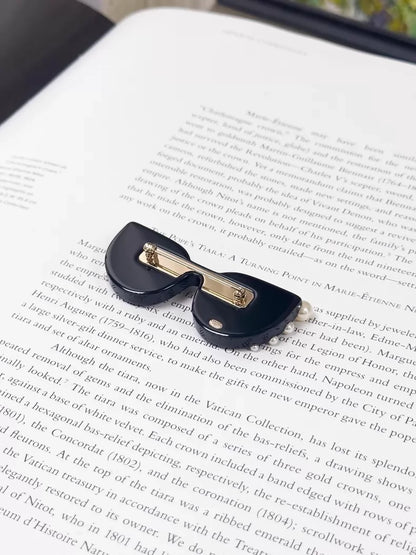 Chanel 17C Cat-Eye Glasses Acrylic Brooch