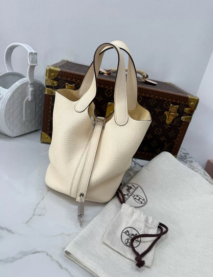 Hermes Picotin 18 Nata Togo Leather Palladium Hardware