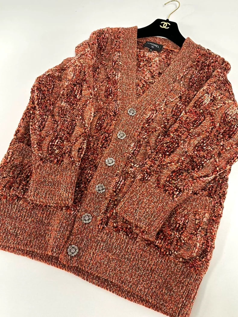 Chanel 22 set in red cashmere 38FR