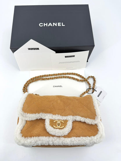 Chanel 2018 Shearling Coco Neige Flap Bag