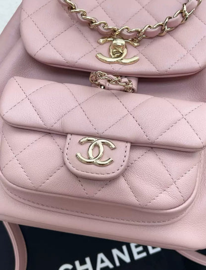 Chanel 24P Pink Backpack Gold Hardware