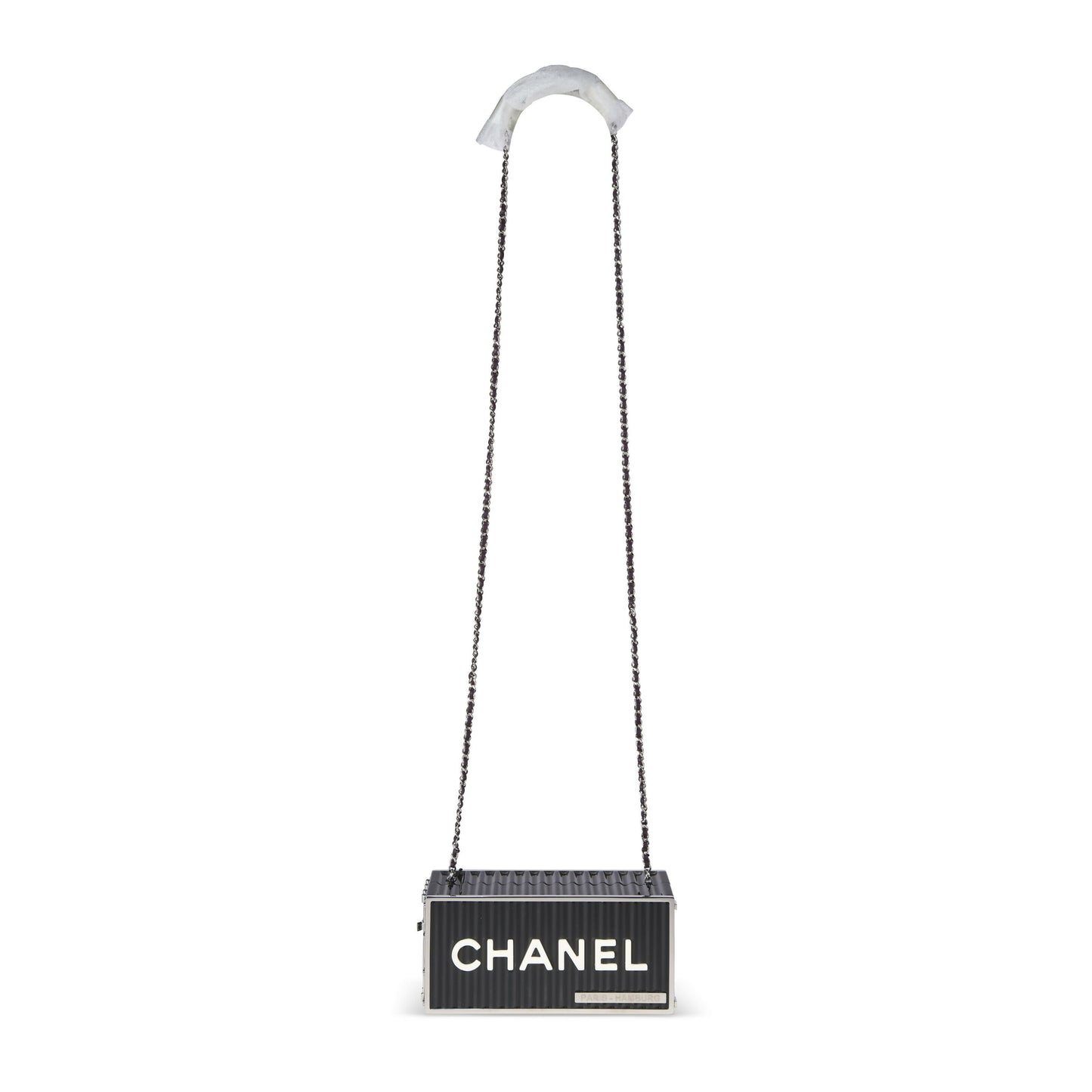 Chanel Métiers d’Art Paris–Hamburg Black Lucite Shipping Container Evening Bag 2018