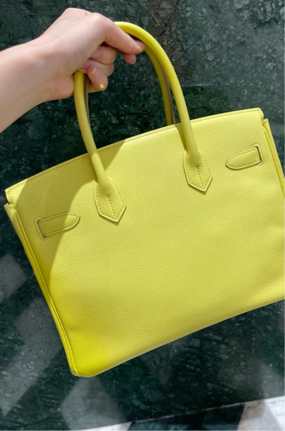 Hermes Birkin 30 Yellow Epsom Leather Gold Hardware