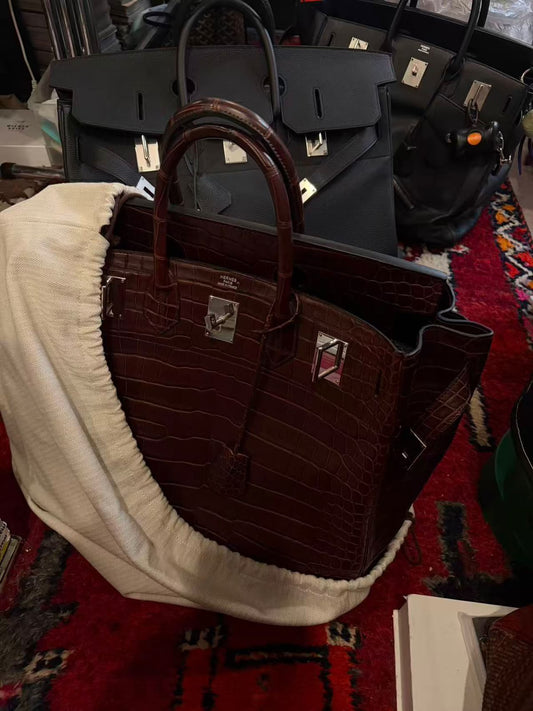 Hermes Birkin HAC 40 Volynka matte crocodile leather palladium hardware