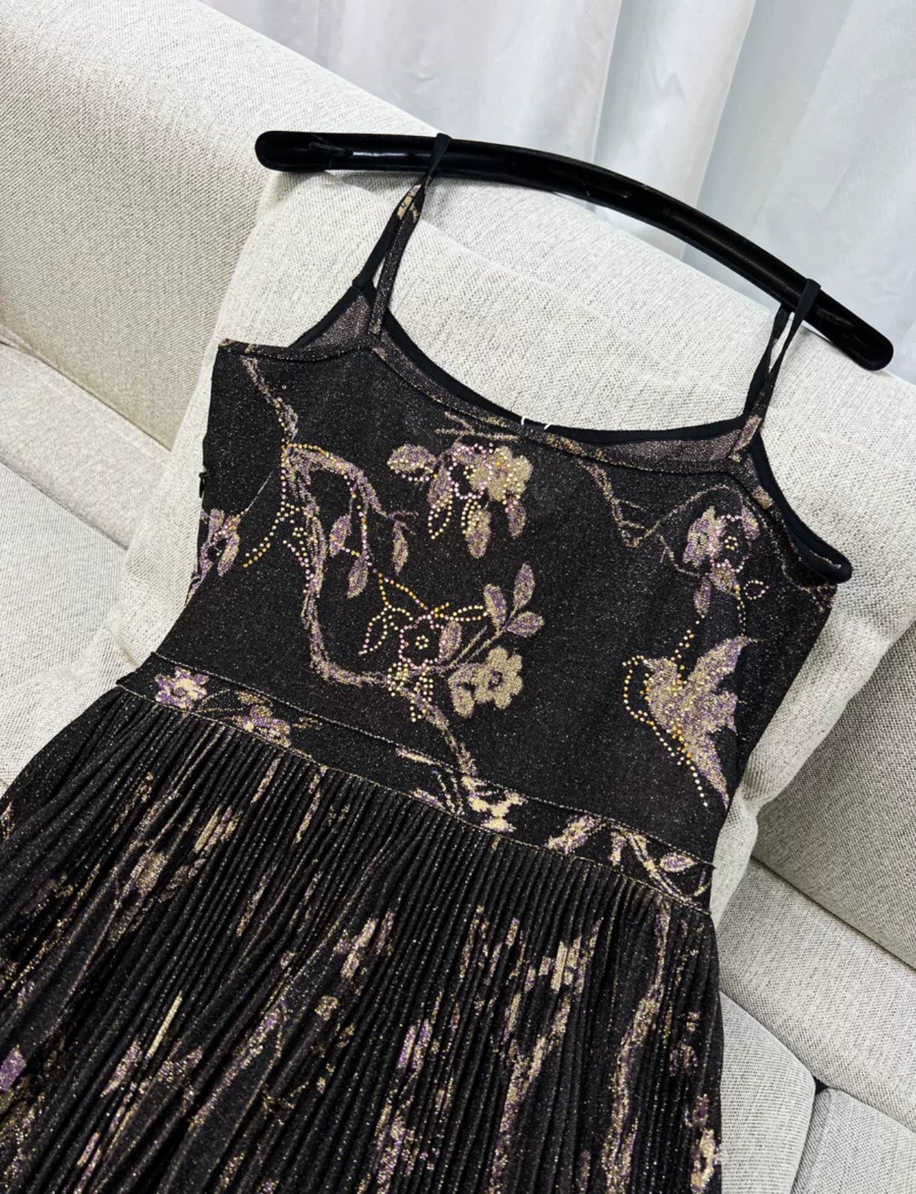 Chanel 25A Black long evening dress