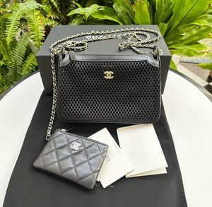 Chanel 25S Black Mesh Bag