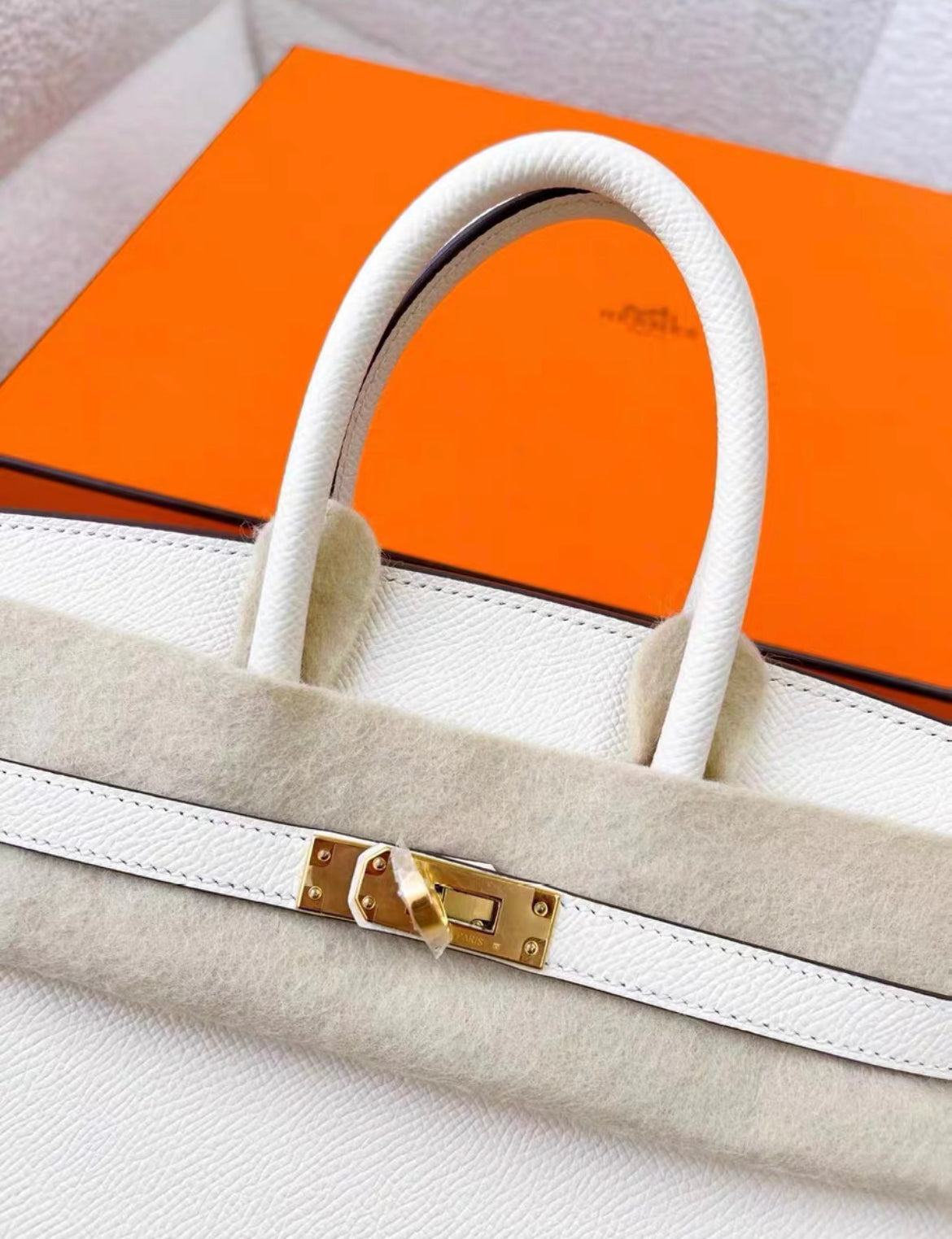 Hermès Birkin Sellier 25 Nata Epsom Gold Hardware