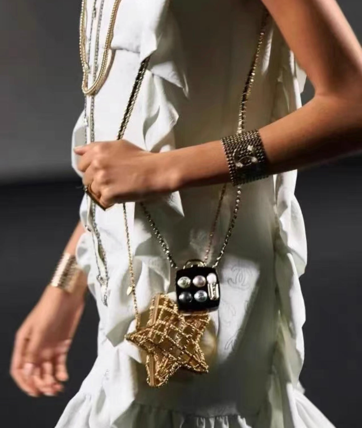 Chanel 23S Star Minaudière Gold-Tone Metal & Lambskin - Braided