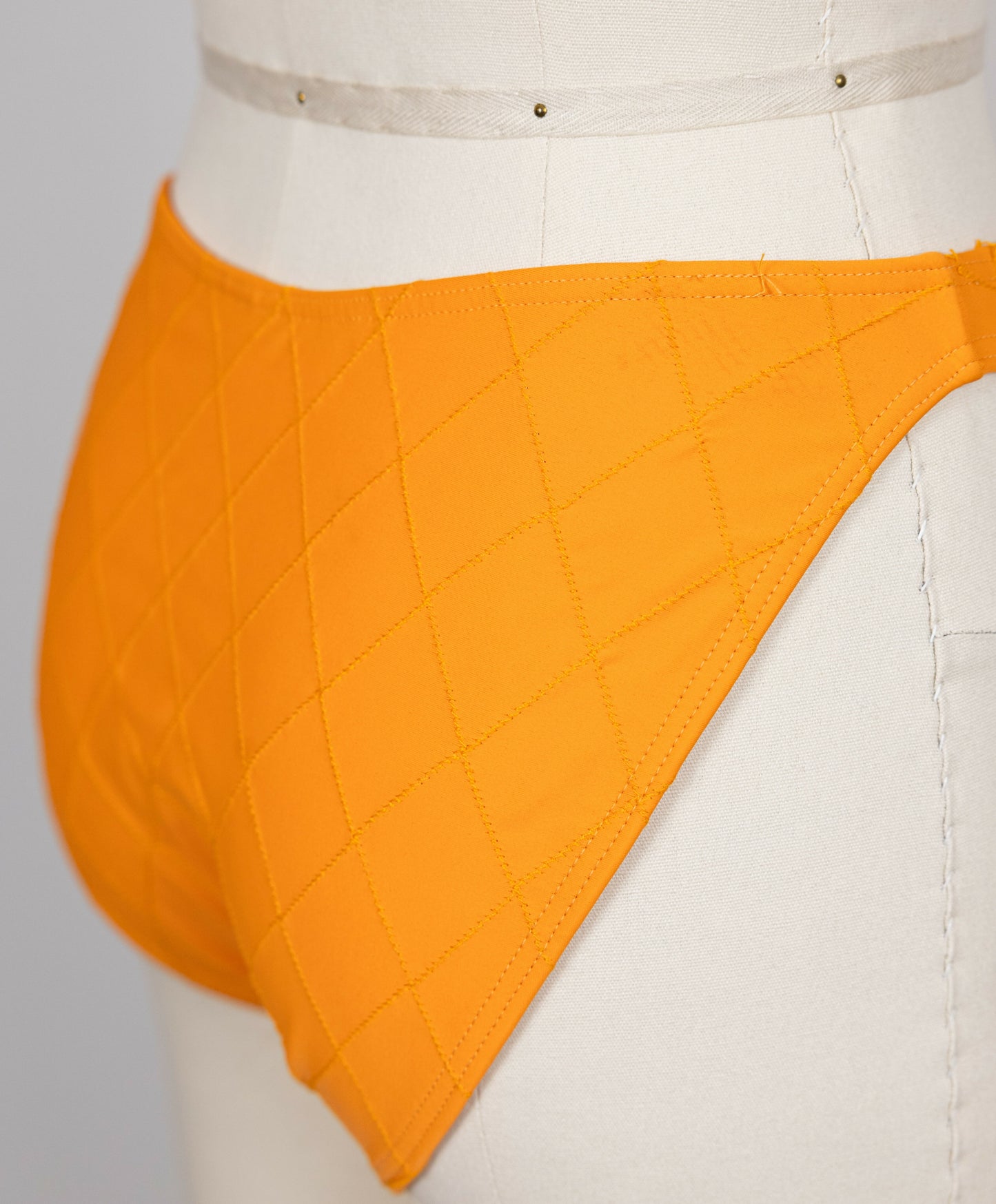 Chanel 1994 Cruise Vintage Orange Logo Quilted Bikini