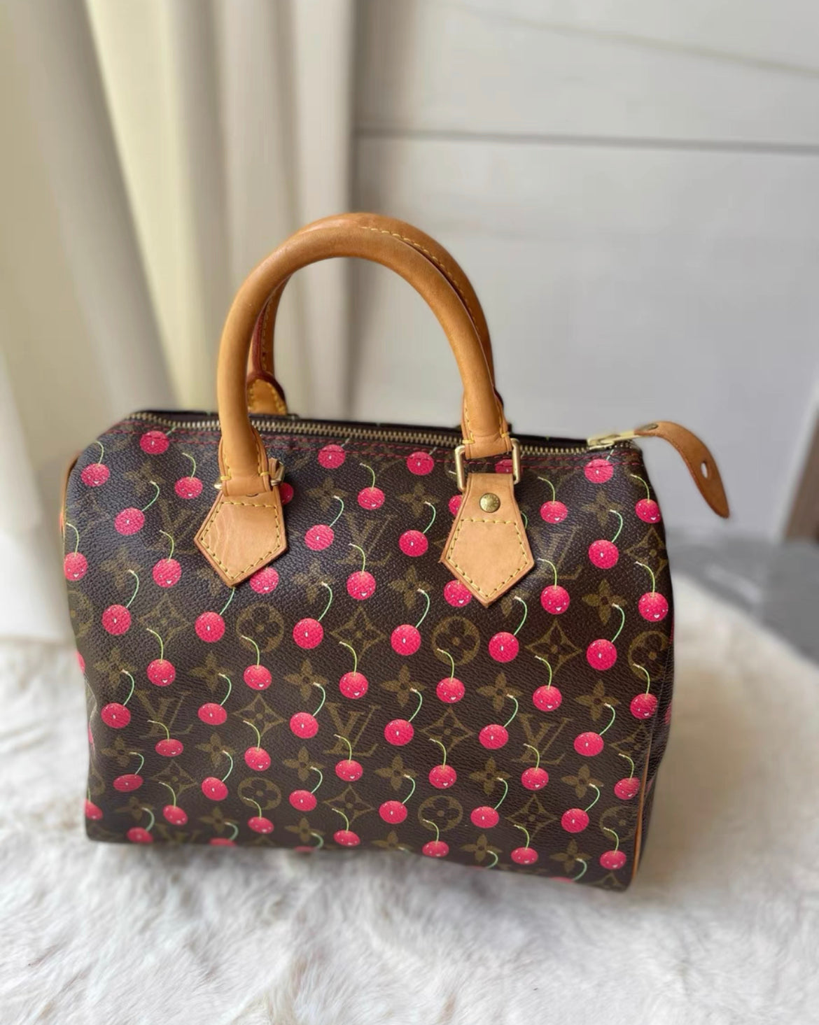 Vintage Louis Vuitton Cherry Cerises Monogram Speedy 25