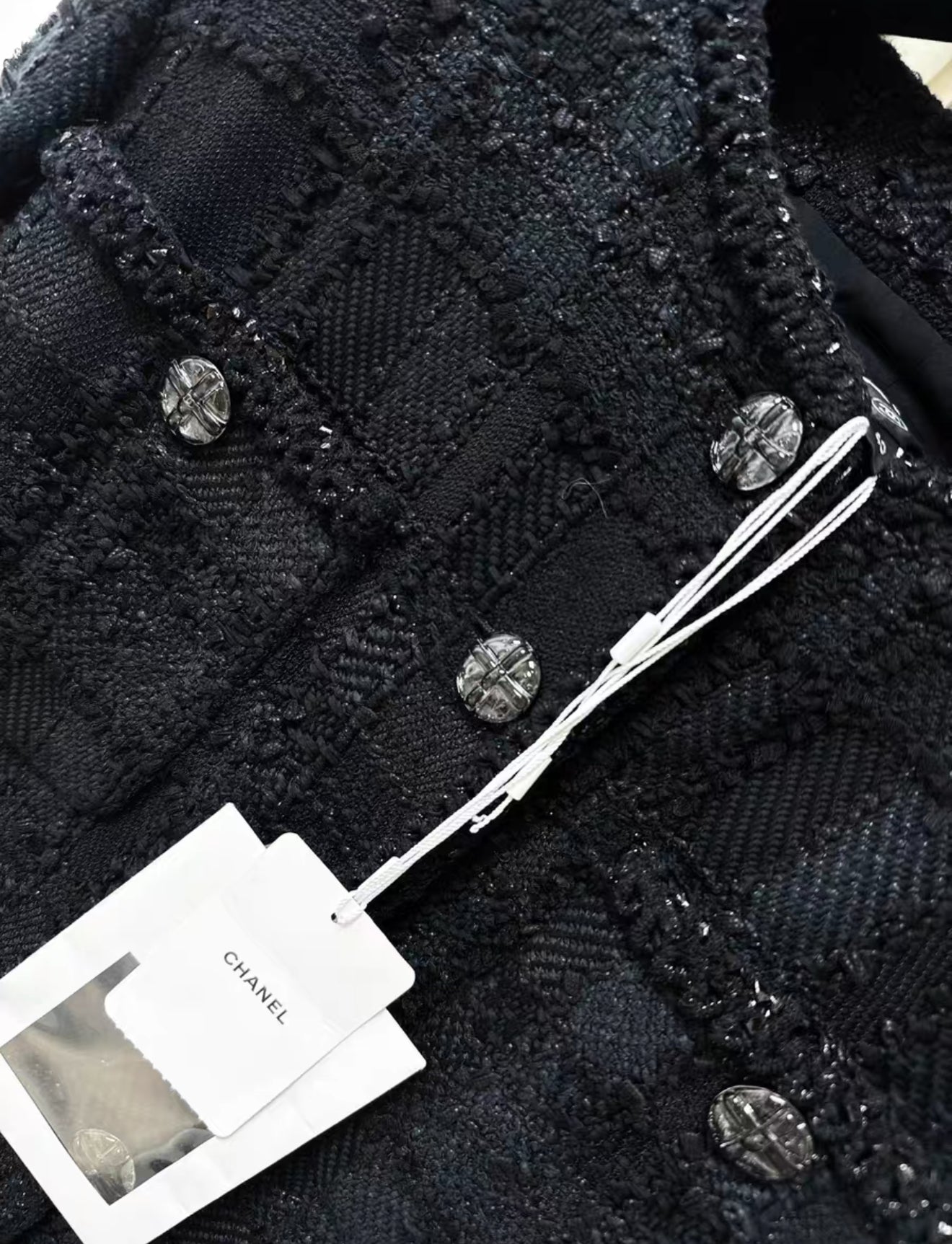 Chanel 23S black tweed dress
