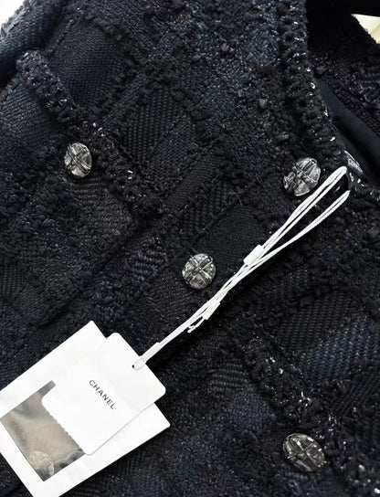 Chanel 23S black tweed dress