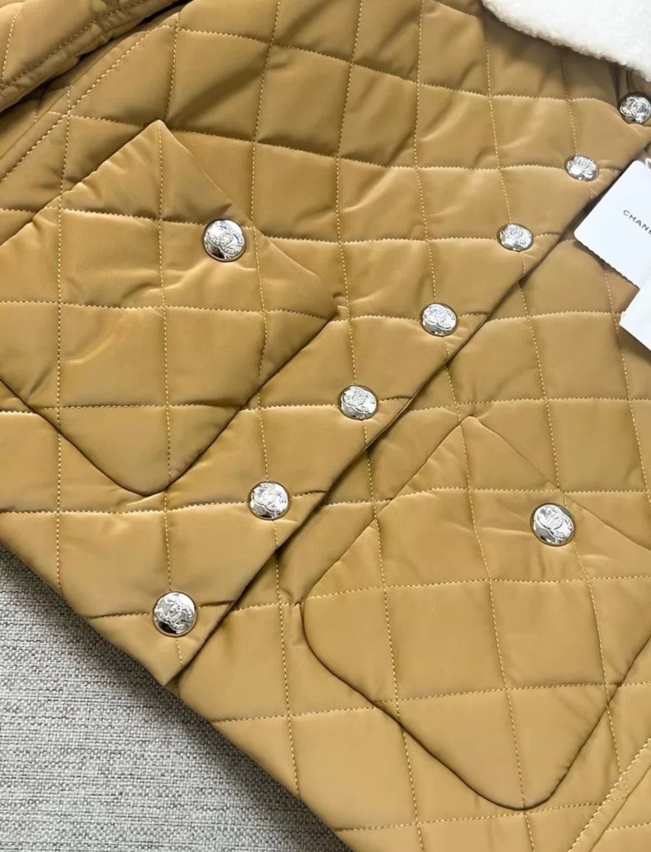 Chanel 24N Coated Canvas, Wool & Alpaca Beige jacket