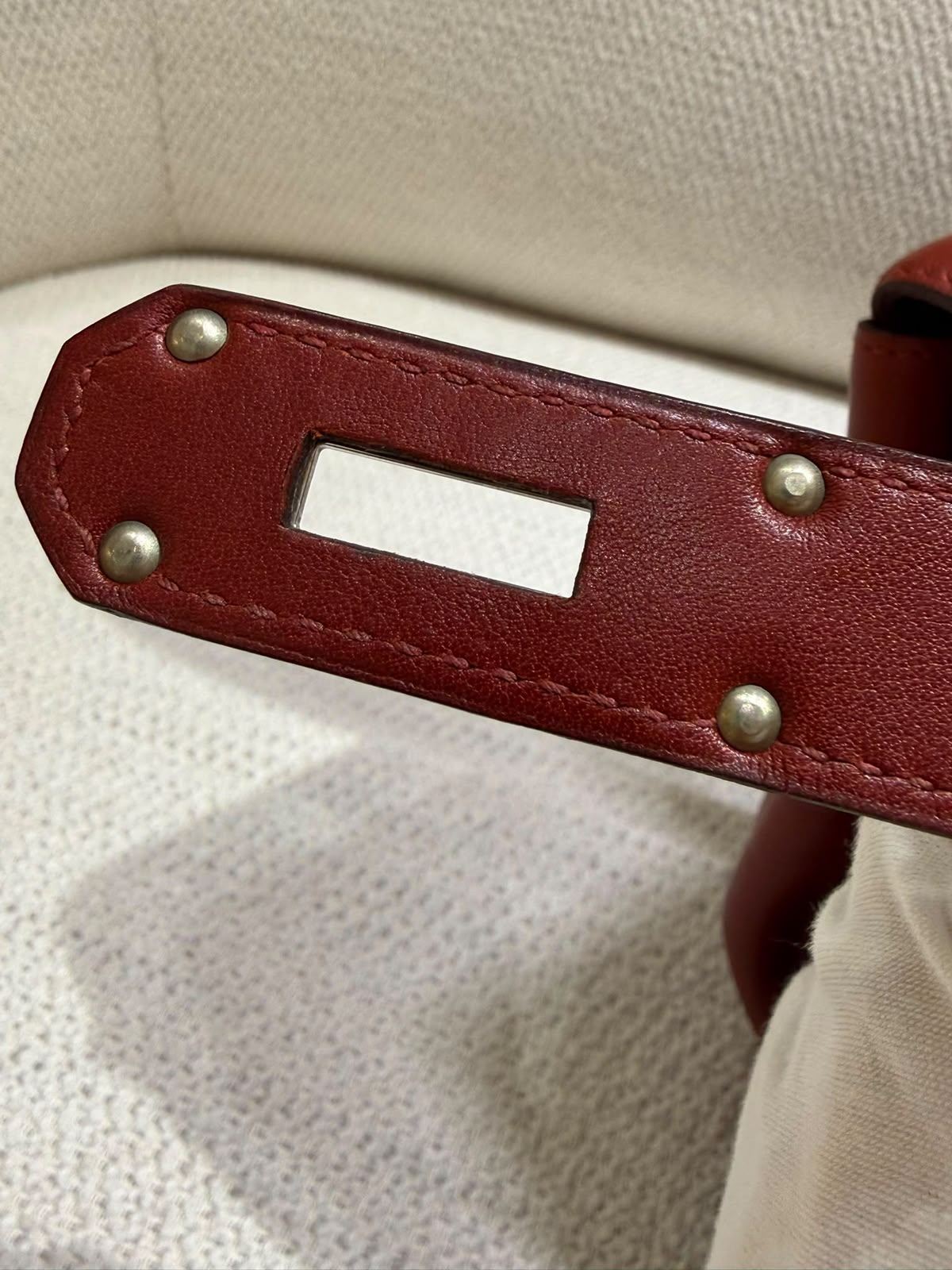 Rare* Hermes Kelly Relax 50cm Rouge H sikkim ck leather palladium hardware
