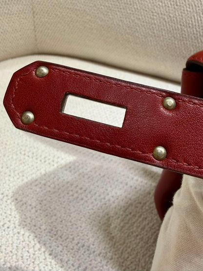 Rare* Hermes Kelly Relax 50cm Rouge H sikkim ck leather palladium hardware