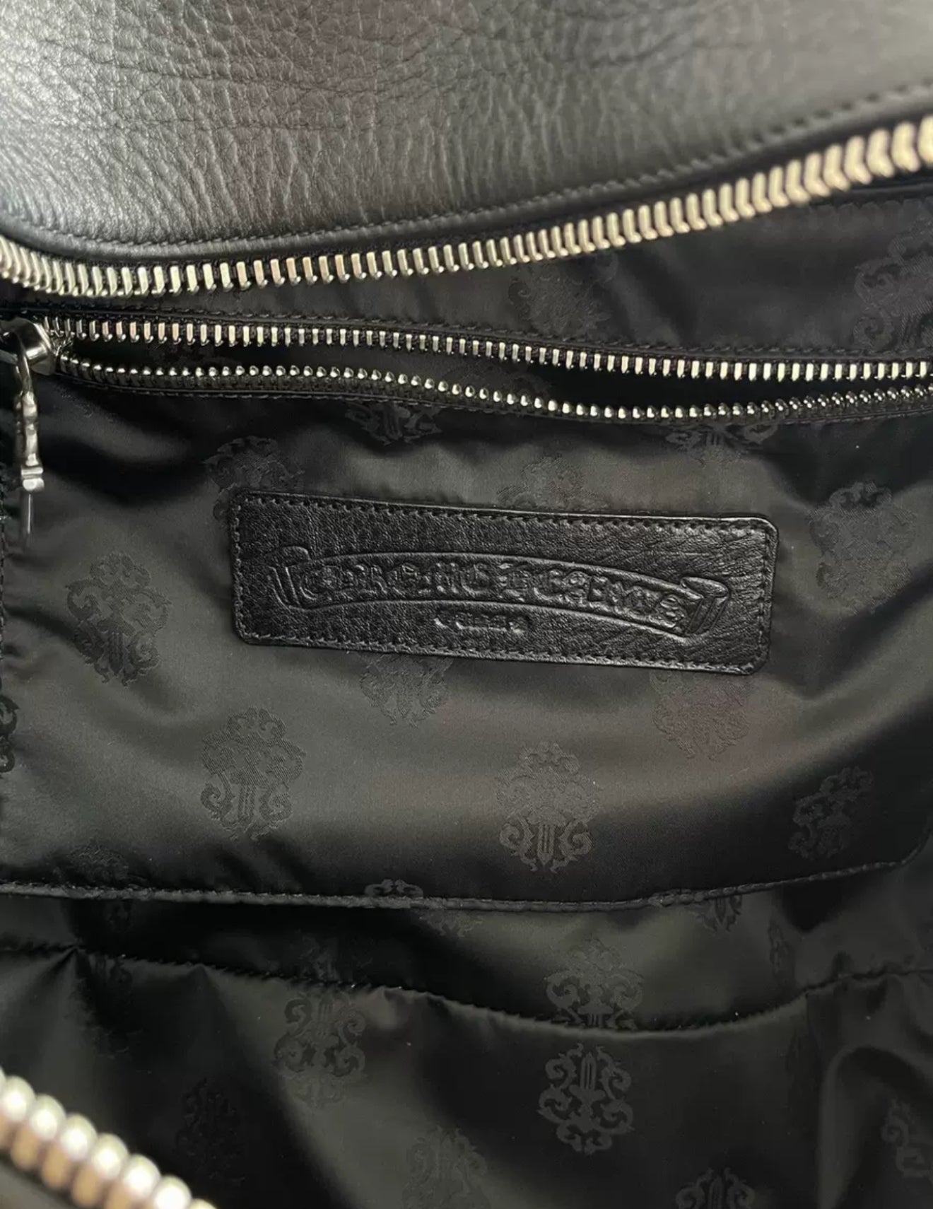 Chrome Hearts White & Pink Cem Cross Domino Duffle Bag