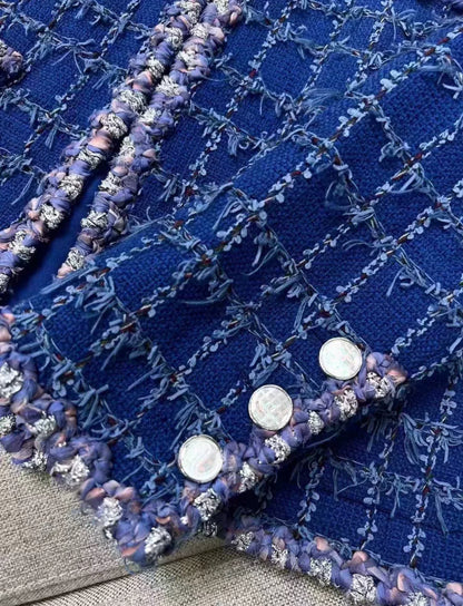 Chanel 23C Blue Tweed Jacket