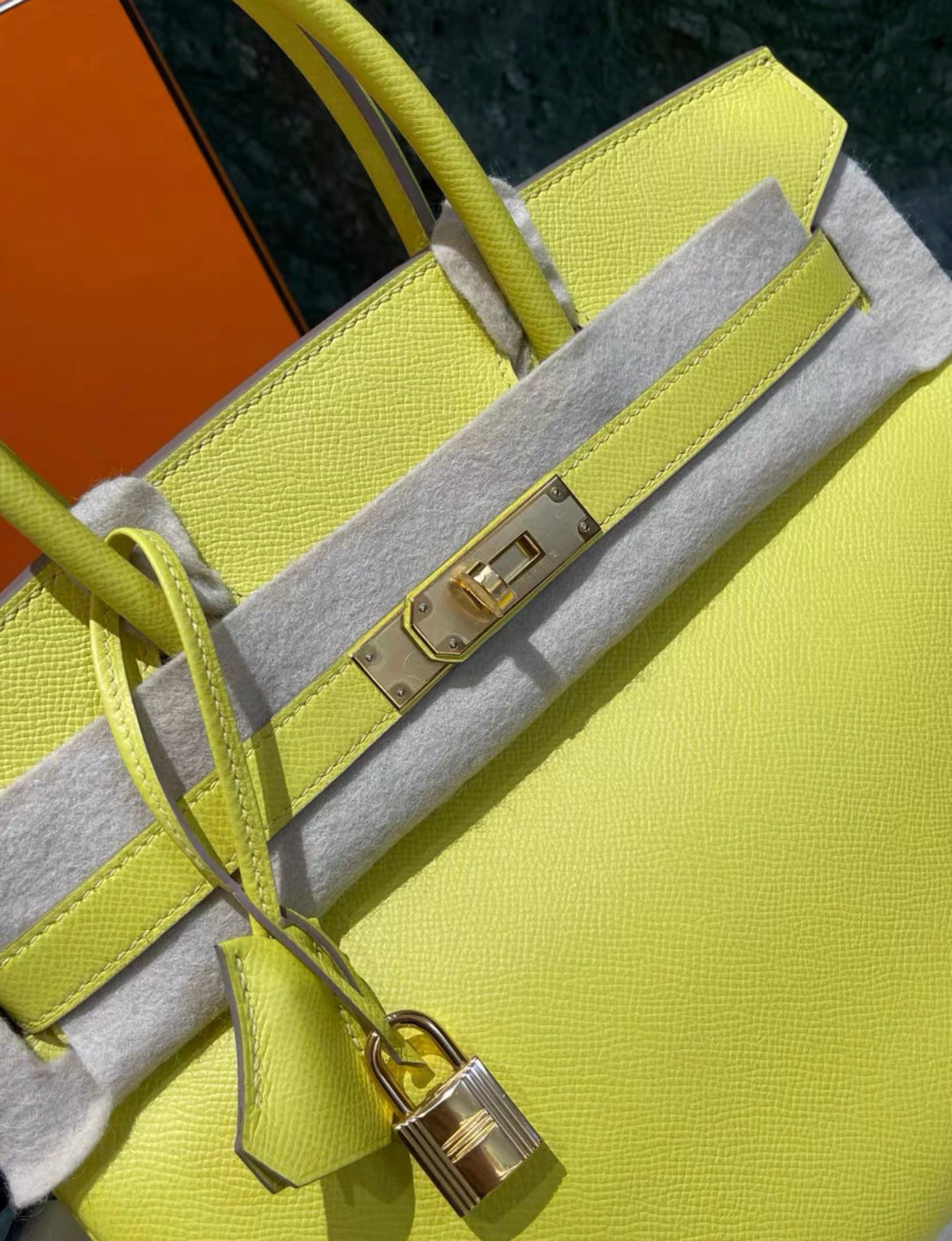 Hermès Birkin 30 Lime Epsom Gold Hardware