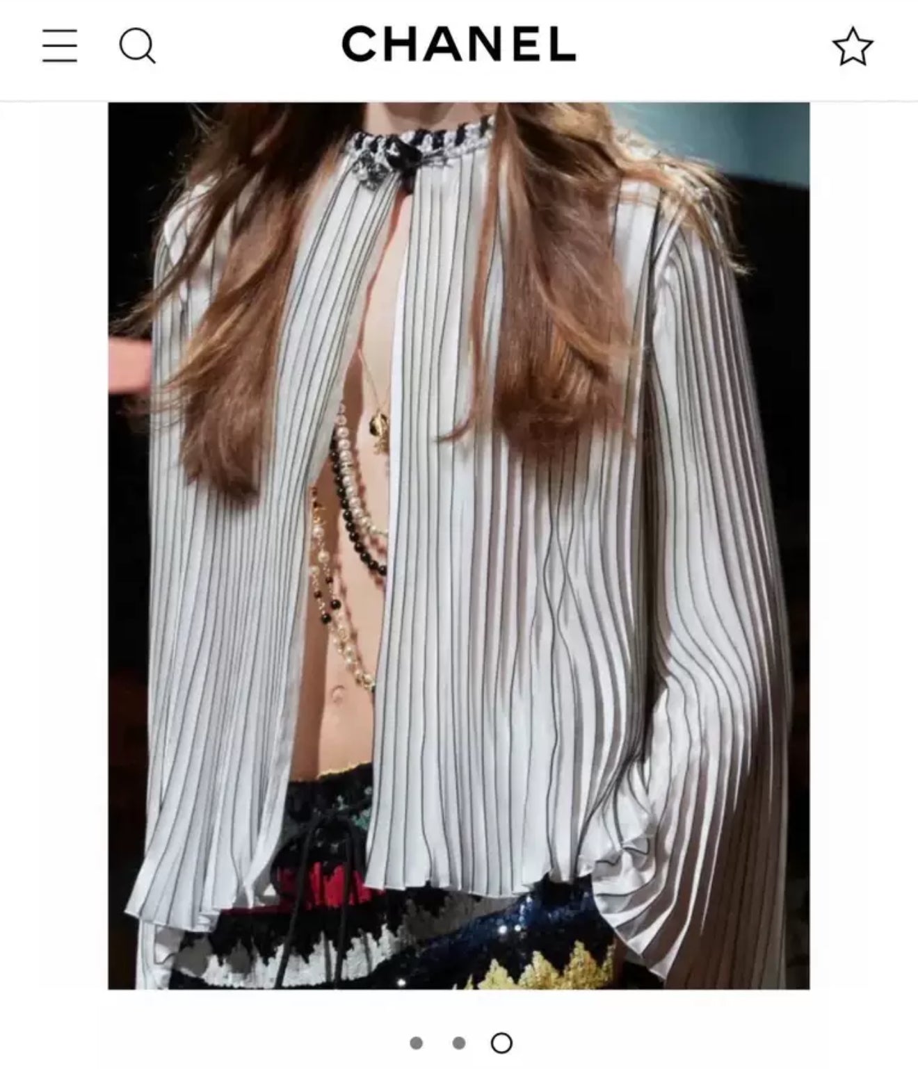 Chanel 24S pleated satin top
