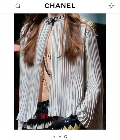 Chanel 24S pleated satin top