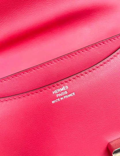 Hermes Constance Mini Pink Swift leather palladium hardware