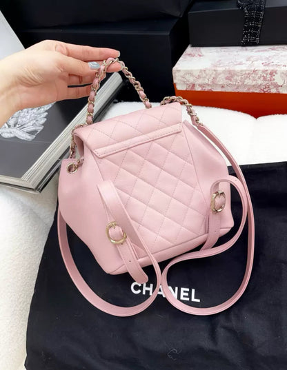 Chanel 24P Pink Backpack Gold Hardware