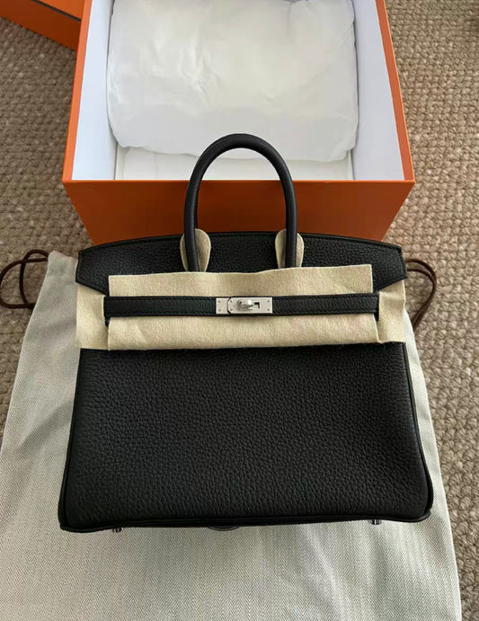 Hermès 25cm Birkin Black Togo Leather Palladium Hardware