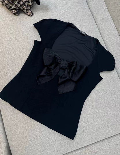 Chanel 23S Black Bow