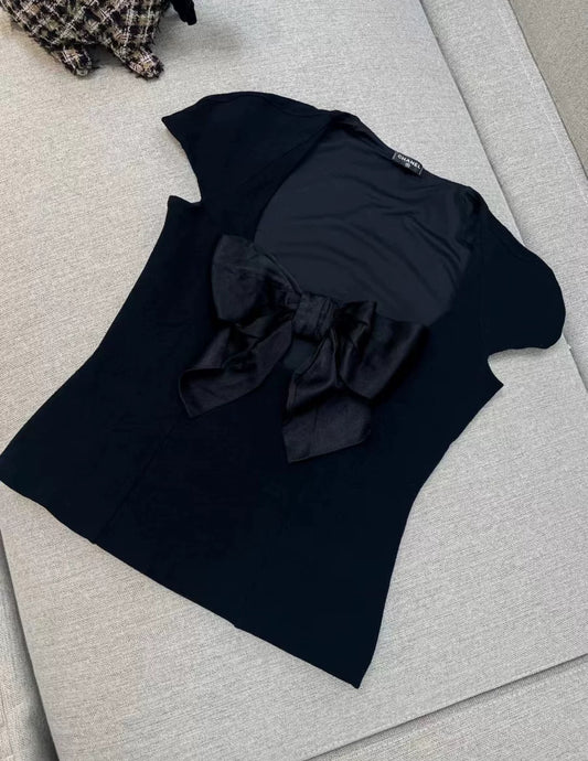 Chanel 23S Black Bow