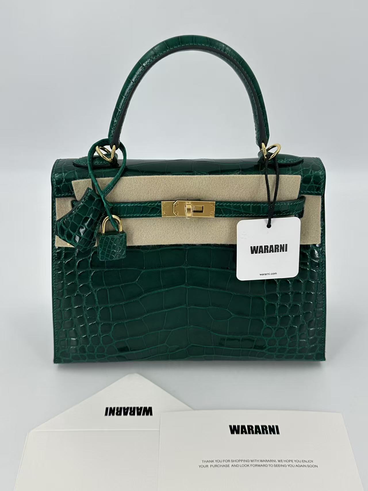 Hermes kelly 25 vert emerald shiny alligator gold hardware
