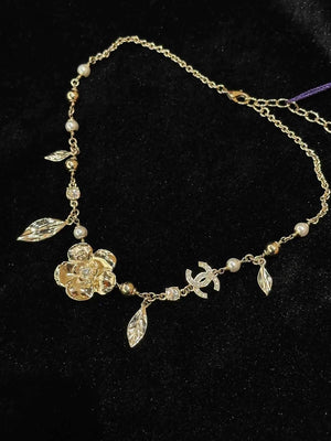 Chanel 24b Camellia Necklace