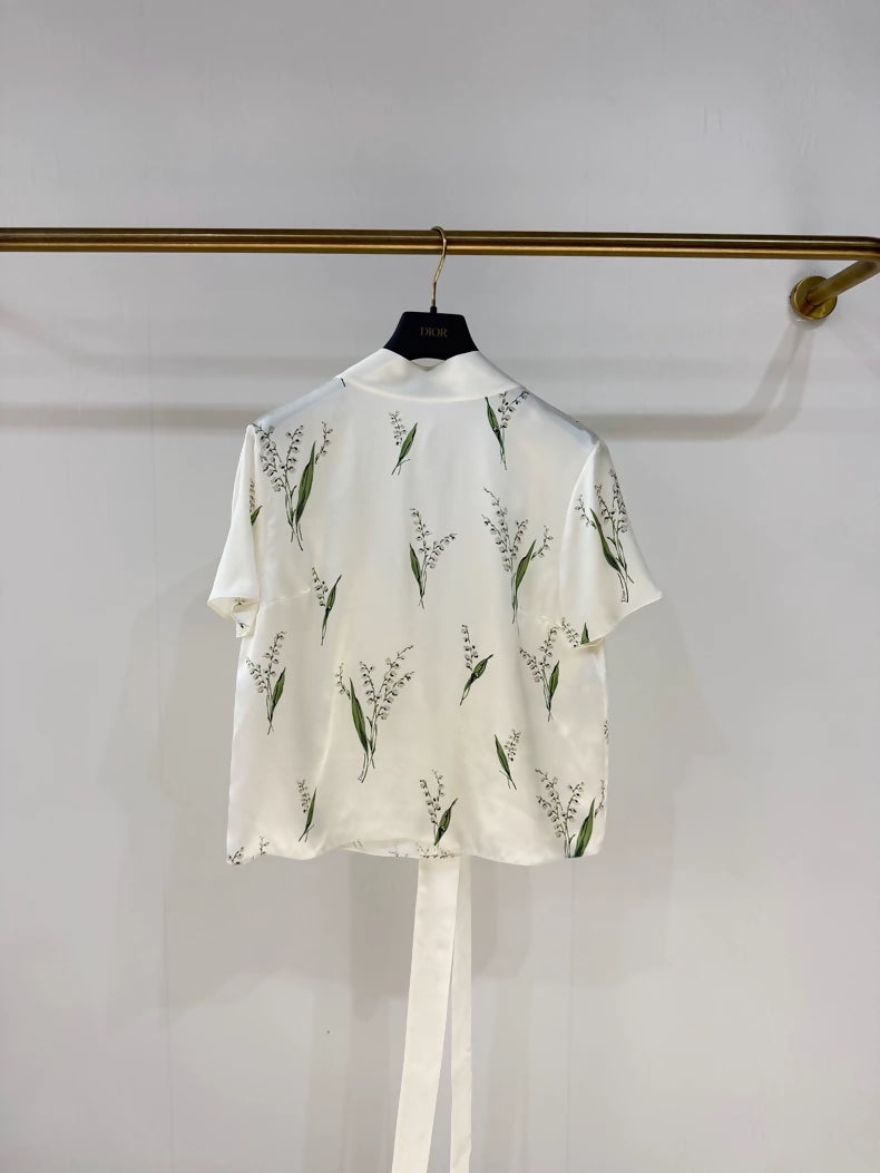 Dior 2026 New White Silk Crepe Shirt
