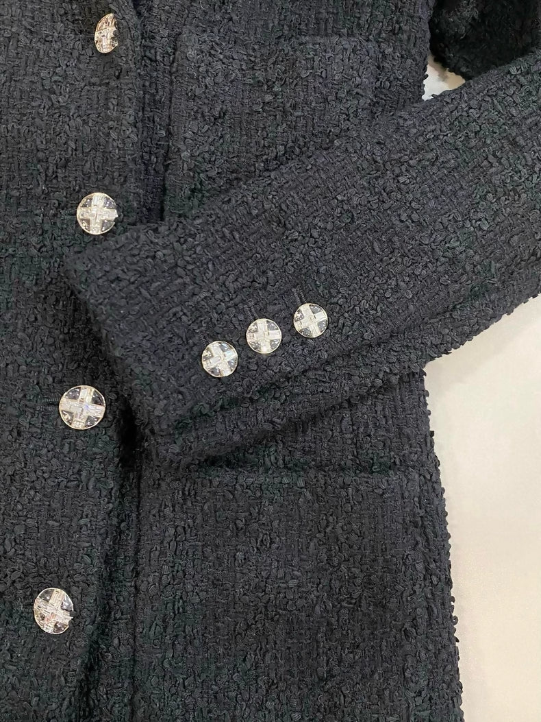Chanel black tweed jacket