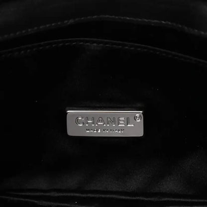 Rare Chanel 2011 Lambskin Black Butterfly Ornament Clutch Crossbody Flap Bag