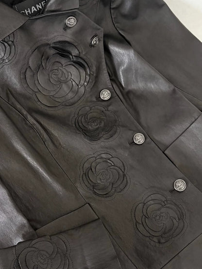 Chanel Shanghai Collection Camellia Lambskin Jacket