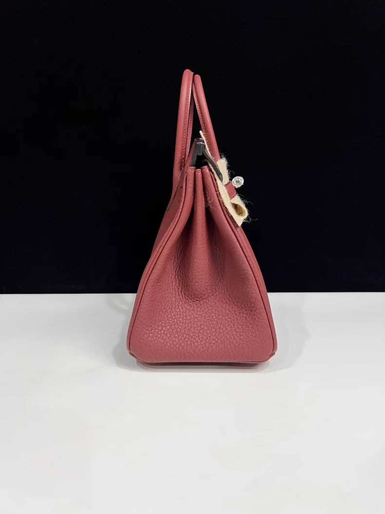 HERMES Birkin 25 rouge H Togo leather palladium hardware