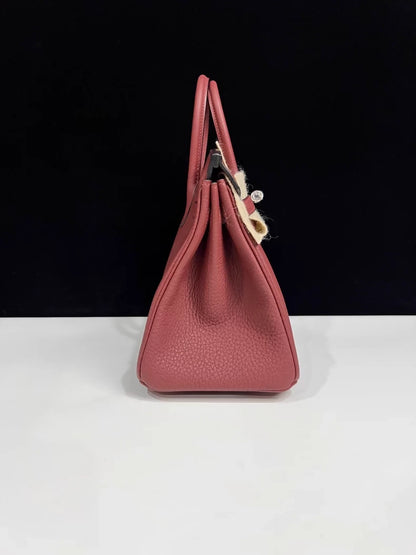 HERMES Birkin 25 rouge H Togo leather palladium hardware