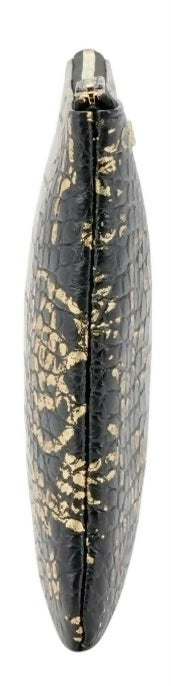 Chanel 19A Paris New York Egyptian Croc Embossed Graffiti Medium O Case Clutch