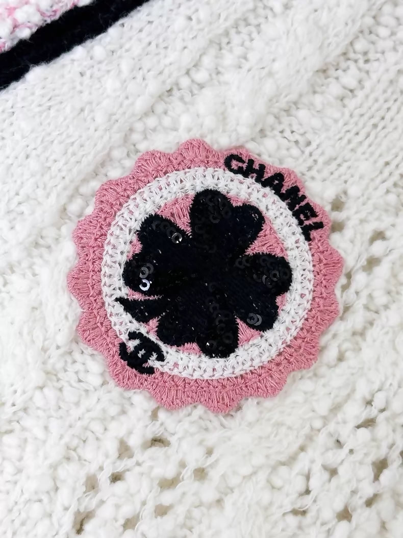 Chanel 24P White knit Cardigan
