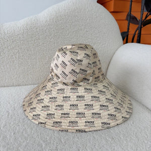 Gucci Silk Print Logo Bucket Hat