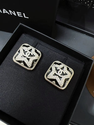 Chanel 23k diamond-encrusted star sugar cube earrings