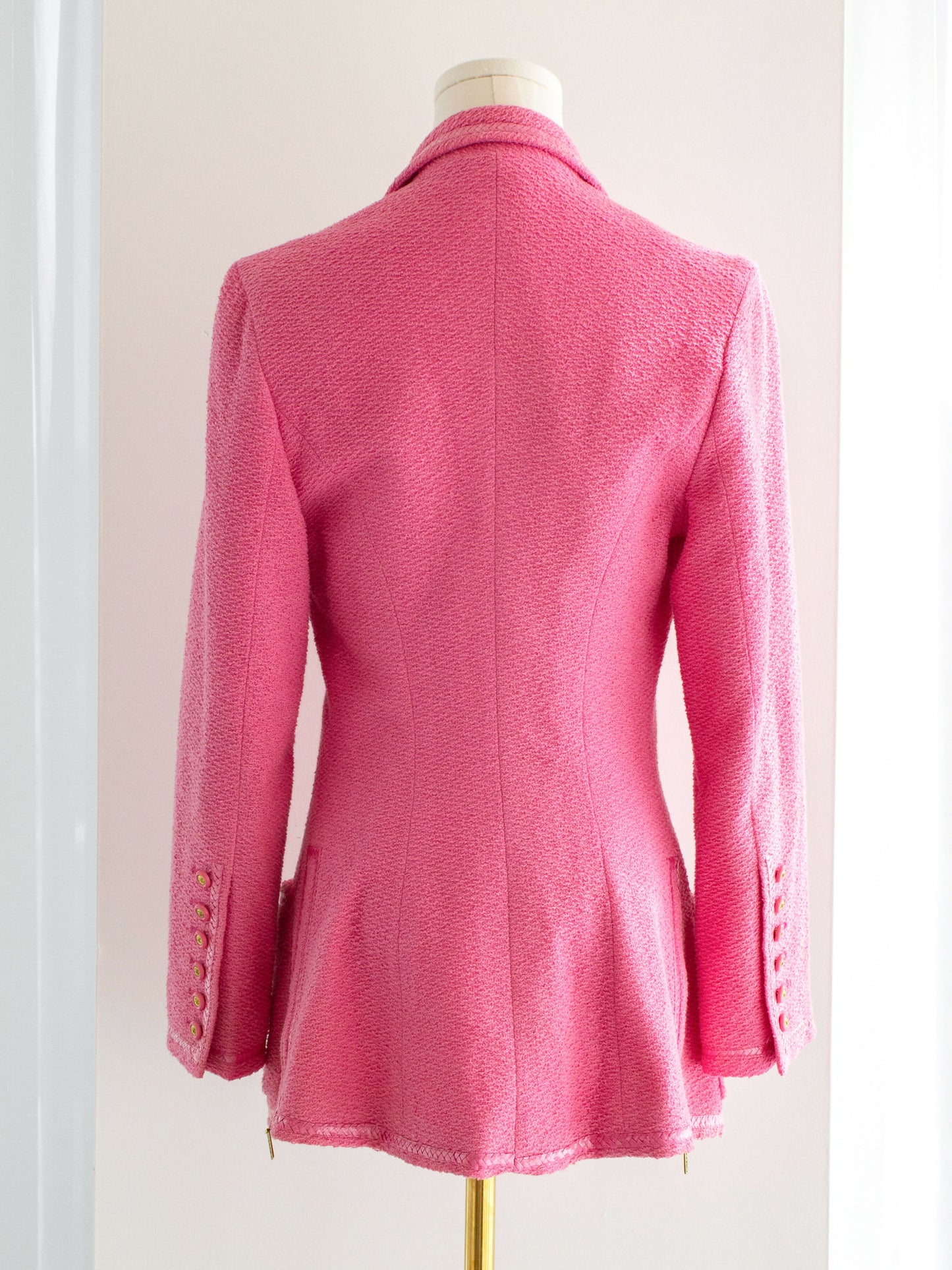 chanel vintage spring 1995 pink barbie zip 95p  jacket 2 2